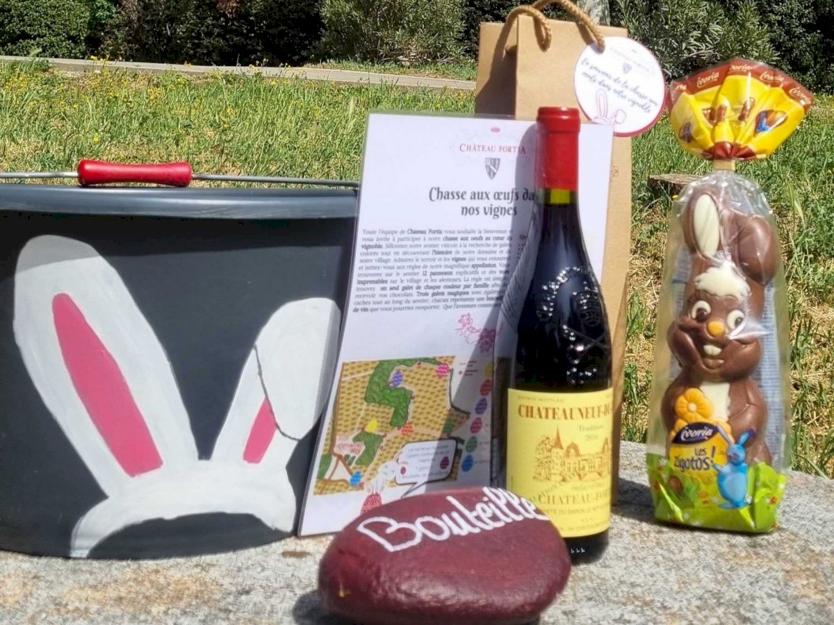First Easter egg hunt at Château Fortia